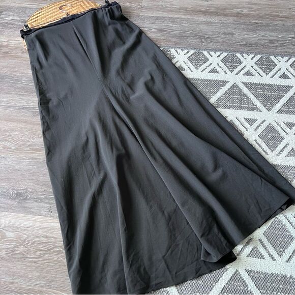 Brunello cucinelli wool blend wrap front maxi skirt in gray women’s 6 - Picture 4 of 7